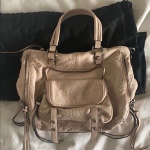 Joelle Hawkens Lambskin pink purse